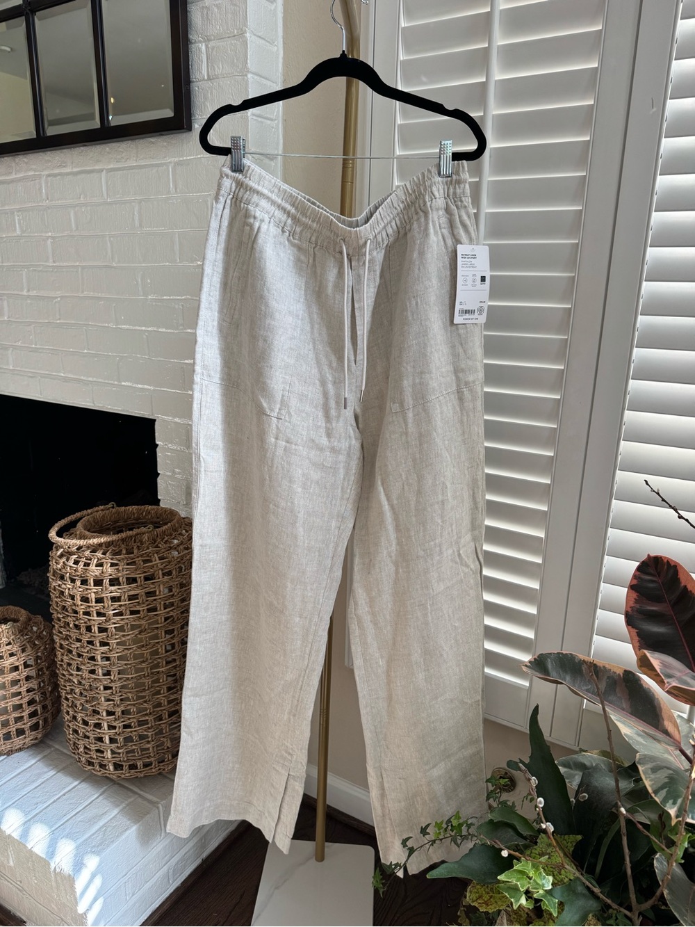 NWT Athleta Retreat Linen Wide Leg Pants